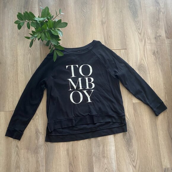 Banana Republic Black “Tomboy” Graphic Sweatshirt - Picture 4 of 10